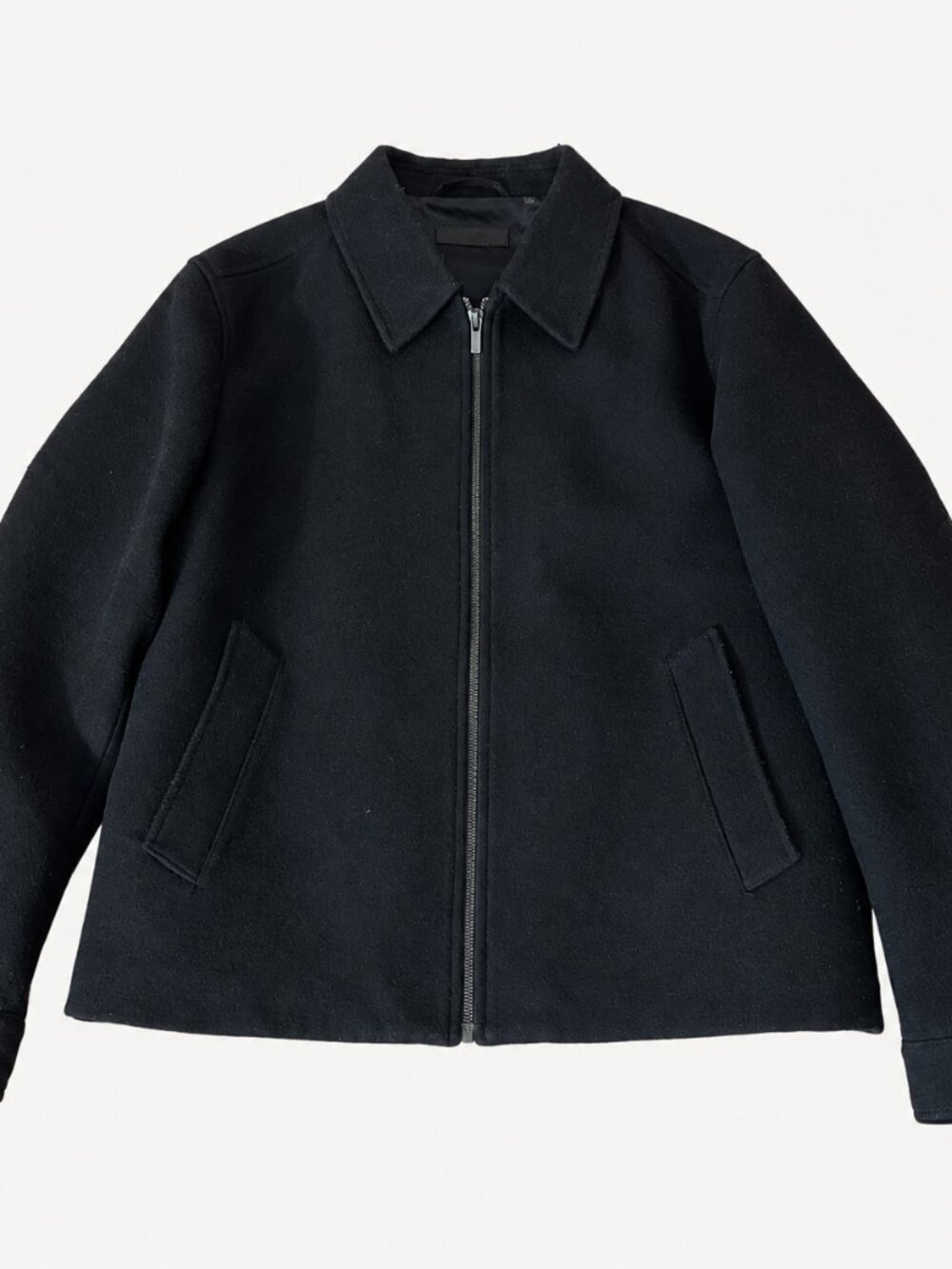 Uniqlo Black Wool-Blend Zip Jacket Men's M